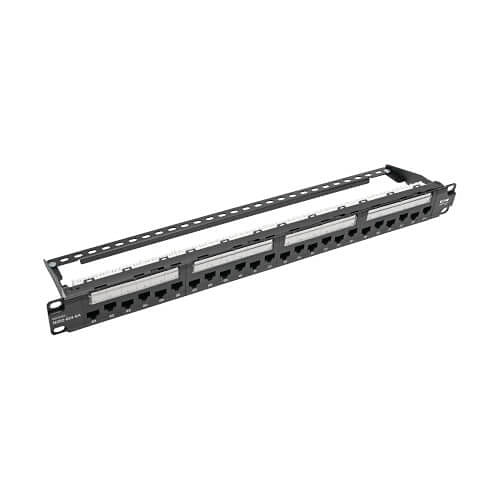 Tripp Lite N252-024-6A 24-Port 1U Rack-Mount CAT6A 110 Patch Panel with Cable Management Bar, 110 Punchdown, RJ45