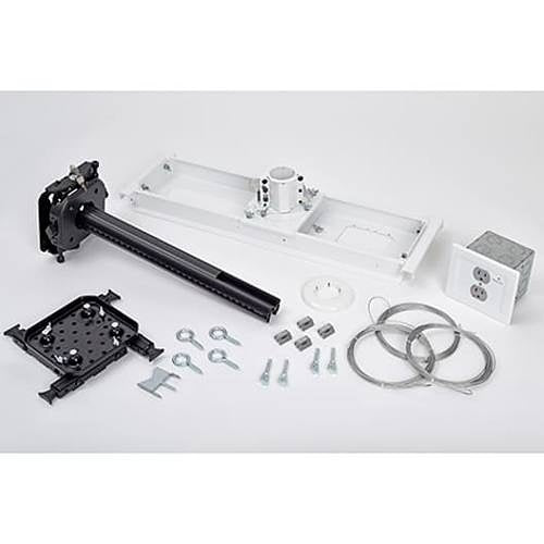 Chief SYSAUBP2 Suspended Ceiling Projector System, SurgeX Protection, Dual Gang Housing, Quick Install, Black