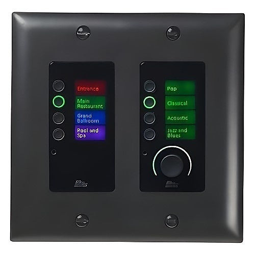 Crown EC-8BV-BLK-US Ethernet Controller with 8-Button and Volume Control for Harman HiQnet Systems, Black