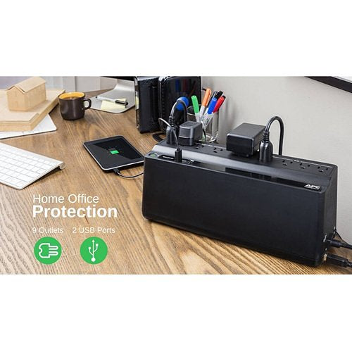 APC BE850G2 Back-UPS, 850VA, 120V, 2-USB Charging Ports, NEMA 5-15R and NEMA 5-15R Surge Outlets