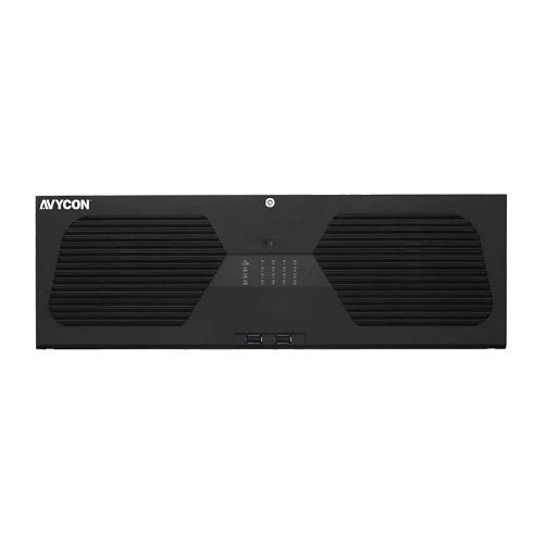 AVYCON AVR-NN8128E2N-FD-12T 4K UHD 128-Channel NVR, H.265, 12TB