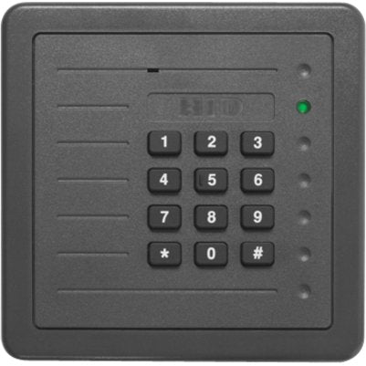 HID 5355ABK00 ProxPro 125 kHz Wall Switch Keypad Proximity Reader with Wiegand Output, Buffer One Key, No Parity, 4-Bit Message, Beige Image of HU-5355ABK00