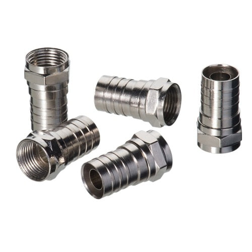 IDEAL 85-017 RG-6 Crimp-on Coax Connector, 50-Pack