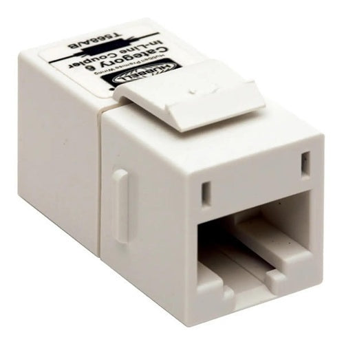Hubbell SFC6W Keystone Jack, Cat6 Snap-Fit Inline Coupler Slim, White