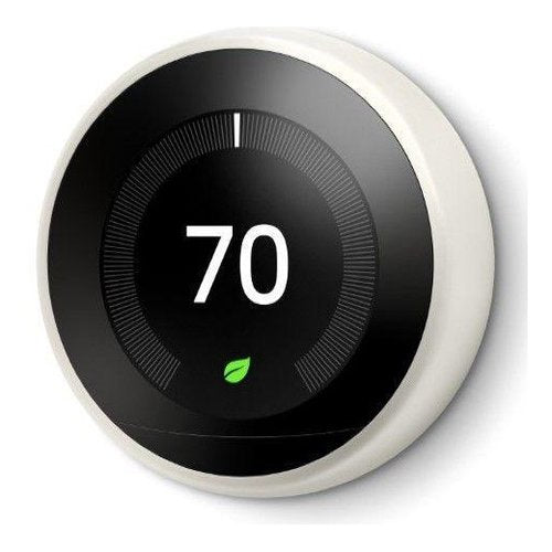 Google 3rd Generation Single Stage Smart Learning Thermostat, White (NEST3017CA)