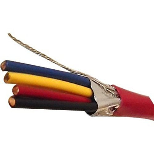 Remee 760140M1R 14/2 Solid Plenum Unshielded Fire Alarm Cable, 1000' (304.8m) Reel, Red