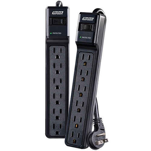 UltraTech 0E-SRGE6F2PK 6-Outlet Surge Protector, 6' Power Cord, 2-Pack