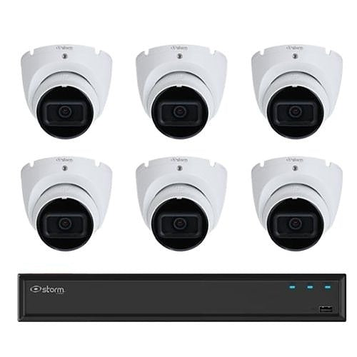 Inaxsys INSK8N6T2T Storm  8-Channel 2TB 4K NVR with 6x4.1MP Cameras Kit