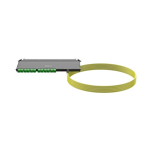 Panduit F9UYPZRNNSNF050 OS2 24-Fiber Single-mode Indoor Trunk Plenum LC/APC Front Access Tethered Cassette, Right Side, 50\'