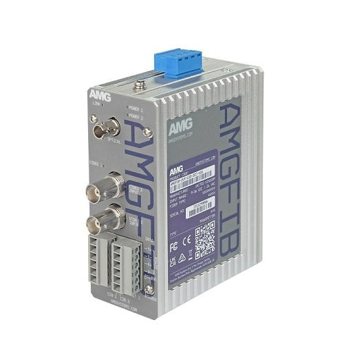AMG Systems AMGFIB-2VT-1SD-3CC-M1A AMGFIB Series 2-Channel CVI / TVI / AHD / CVBS Video Transmitter, 1-Port Duplex RS422/485 Serial Data, 3-Contact Closure, Multimode 500m, 1-Fiber, A-Side