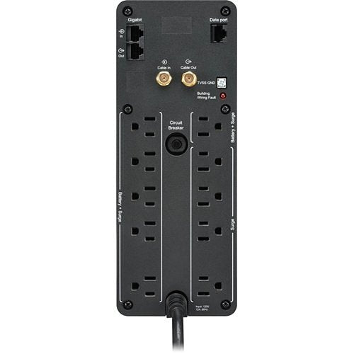 APC BR1500MS2 Back-UPS Pro 1500S, 1500VA, 120V, Sinewave, AVR, LCD, 2-USB Charging Ports, 10 NEMA Outletsv