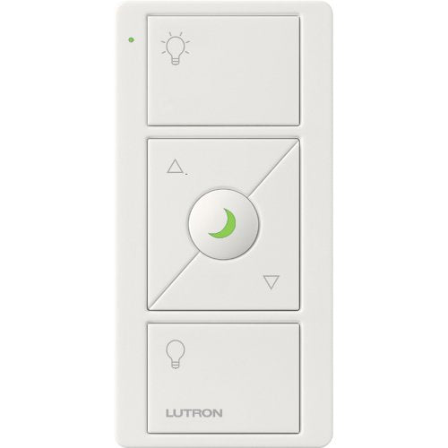 Lutron PJN-3BRL-GWH-L01 Original 3-Button Pico Smart Remote with Night Light, Raise / Lower and Preset, with Light Icons, PJ2-3BRL-GWH-L01, White