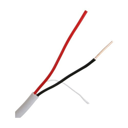 Wirepath NST-222PL-SLD-1000-W 22 AWG 2-Conductor Plenum Rated Solid Copper Security Wire, 1000\', White