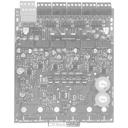 Fire-Lite CMF-300-6A  Supervised Control Module and SYNC-1 Accessory Card, 6-Circuits
