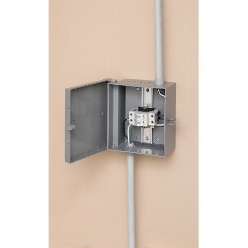 Arlington EB0708BP x x 3.5\\" Heavy-Duty Non-Metallic Enclosure Box with Back Plate, NEMA3R, Gray
