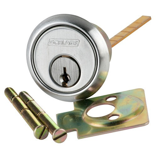 Schlage 20-022 626 Conventional Rim Cylinder, Satin Chrome