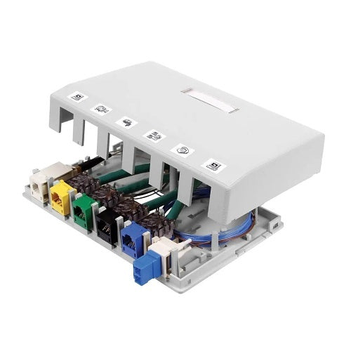 Hubbell HSB6W Pop-Up Floor Box with Quickport 3-Port BR