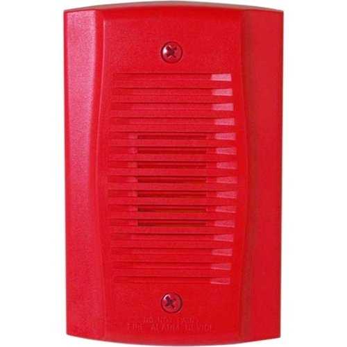 Fire-Lite MHRZA Mini-Horn, Red, Selectable Tone and Volume, Synchronizable