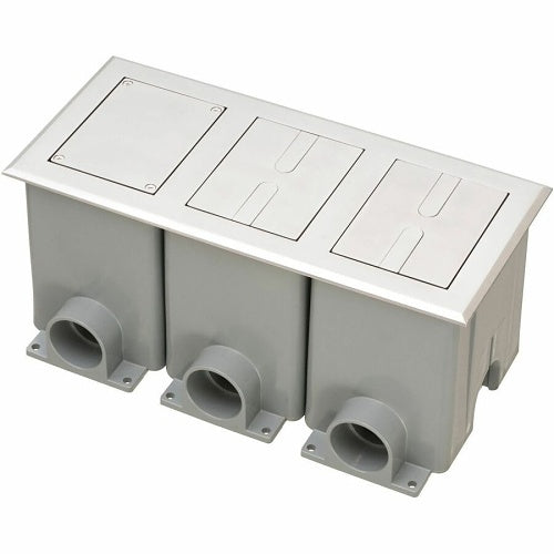 Arlington FLBC8538NL 3-Gang Recessed Cover / Frame with Gasket, Nickel-Plated Zinc
