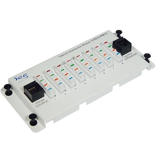 ICC ICRESVPB1C Telephone Expansion Module with Steel Bracket and 8-Port