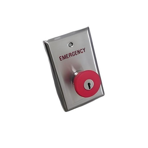 Dortronics 5211-MP23/KRXLXE6 5200 KR Series Key Reset Latching Action 1-9/16\\" Diameter Button Single Gang Plate