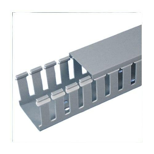 Panduit G3X5LG6-A Slotted Duct PVC, 3x5x6\', Adhesive, Light Gray