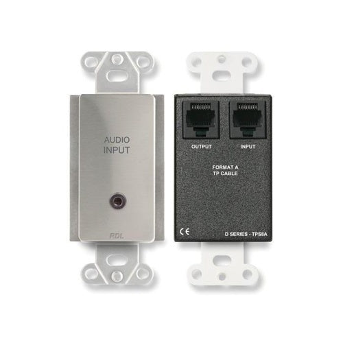 RDL DS-TPS8A Format-A 2-Pair Audio Sender with Mini-Jack Input, Stainless Steel