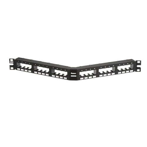 Panduit CPPA24FMWBLY Mini-Com Flush Mount Angled Modular Patch Panel