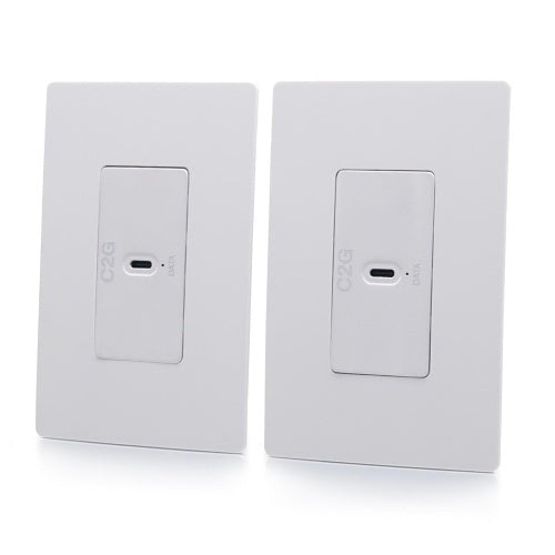 C2G C2G54268 Superbooster 1-Port USB Over CAT6a Wall Plate to Wall Plate Extender Kit, USB 3.2 Gen1