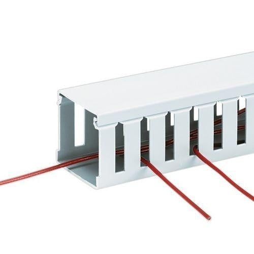 Panduit NNC25X75WH2 Panduct Metric Wiring Duct, Halogen-Free, 25mm x 75mm x 2m, White