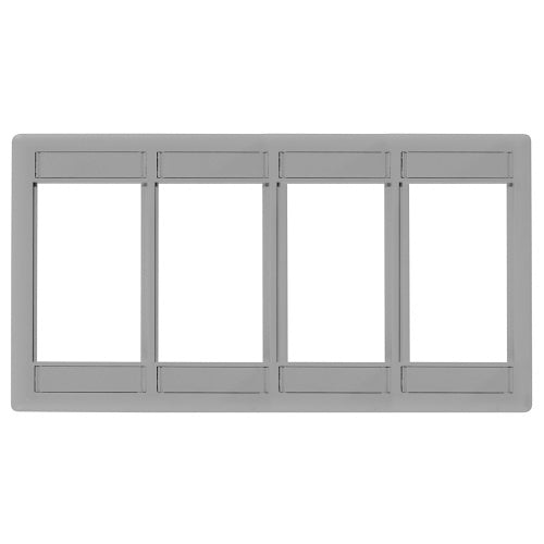 Hubbell IMF4GY iSTATION 4-Unit Front Loading Module Frame, Gray
