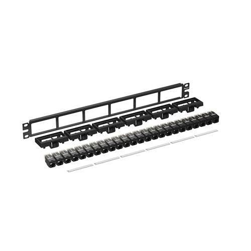 Panduit CPPKL6G24WBL Network Patch Panel, 24 Port CAT 6 TX Modular Kit
