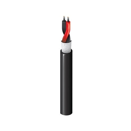 Belden 5500U1 0101000 Security & Sound Cable, 2-Conductor 22 AWG, Unshielded, CM Rated, Water-Blocked, PVC Jacket, Black
