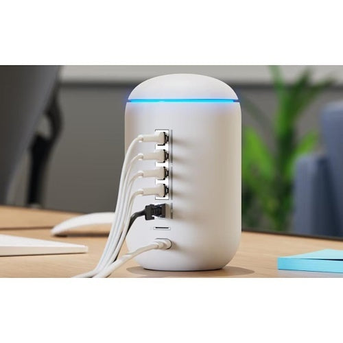 Ubiquiti UDR7-US Dream Router 7 Desktop 10G Cloud Gateway with Integrated WiFi 7, PoE Switch, MicroSD Storage, and Full UniFi Application Support