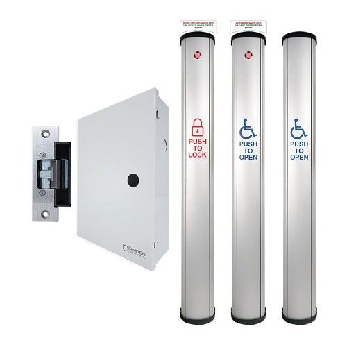 Camden CX-WC18SL-PS 4-1/2\\" Wide Side Load Column Switch with LED Annunciator Restroom System Kit with Power Supply