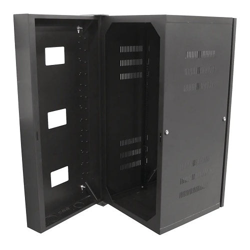 Hubbell HSQ36 Rack Cabinet and Frame Wall Mount Cabinet, 3\'H x 20\\"D, Black