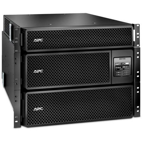 APC SRT8KRMXLT-5KTF Smart-UPS On-Line, kVA 8 kW, Rackmount 8U, 208V, 12x 5-20R, 4x L6-20R, 1x L6-30R NEMA, Network Card SmartSlot, with Transformer 208V to 120V, with Rail Kit