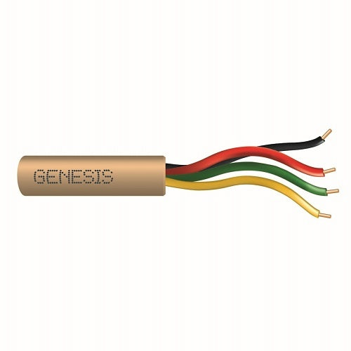 Genesis 21031113 22/4 Solid Unshielded Cable, Riser, CMR, FT4, 1000' (304.8 m) Pull Box, Beige