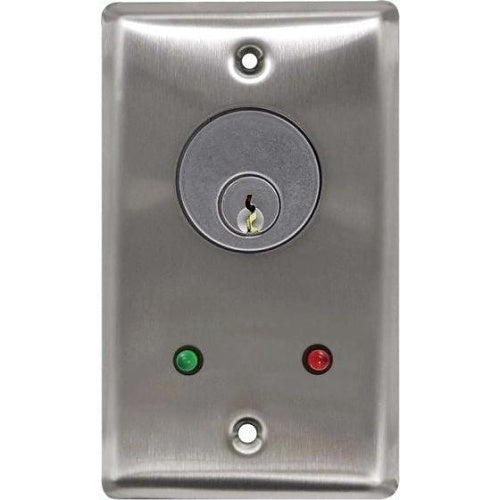 Camden CM-1270-7212-60KD Stainless Steel Key Switch, Single Gang, SPDT, Manager