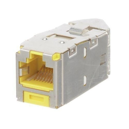 Panduit CJSLR6X88TGYLY Keystone Jack, Mini-Communication CAT6A Left/Right JA