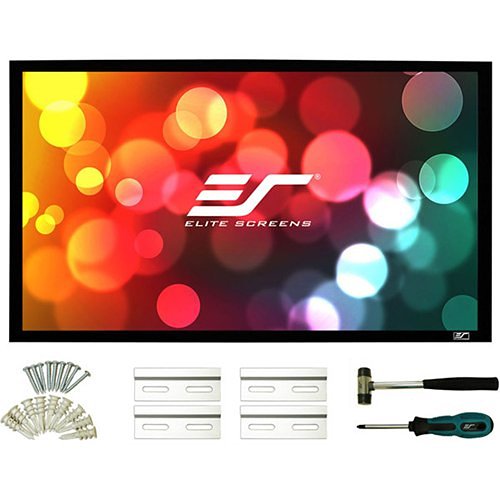 Elite Screens Sable Frame Series CineWhite 100\\" 16:9 4K Ultra HD Wall Mount Fixed Frame Projector Screen