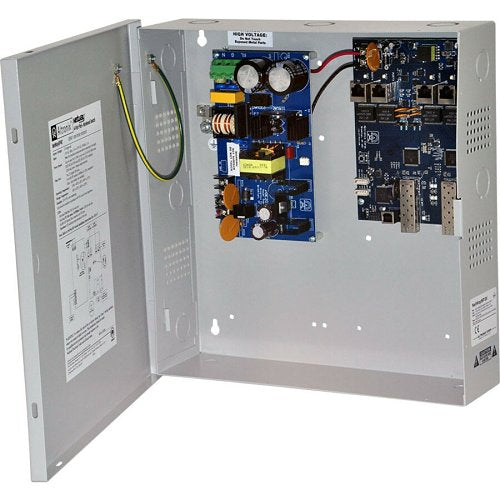 Altronix NETWAYSP4X 4-Point PoE+ Switch, 2SFP, PS, NEMA1