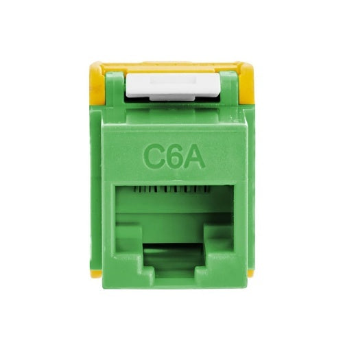 Hubbell NSJU6AGN netSELECT CAT6A Jack, Universal TIA568A/B Wired, Green