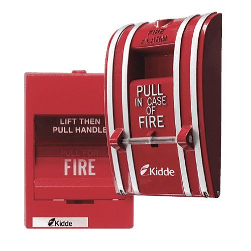 Kidde GSA-M270 Single Action 1-Stage Fire Alarm Manual Pull Station, UL/ULC Listed, Diecast Zinc, Red Epoxy with Aluminum Markings