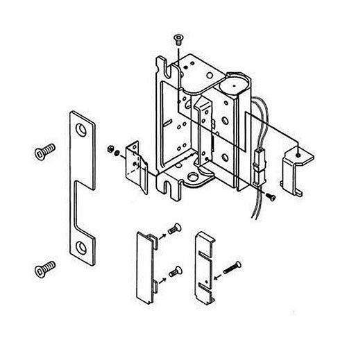 HES R-630 1006 Series Faceplate for use with Hookbolt up to 1\\" Throw, 4 7/8\\" x 1 1/4\\", Satin Stainless Steel Image of HE-100620561