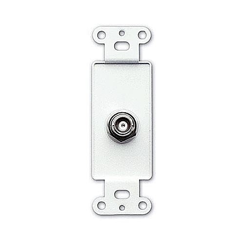 RDL DS-BNC/D Series Insulated Double BNC Jack on Decora Wall Plate, Stainless Steel