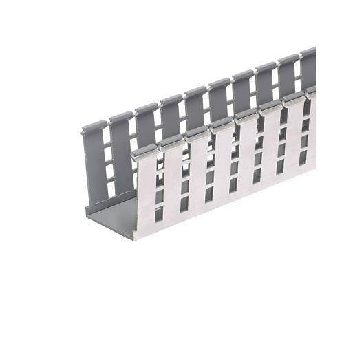 Panduit G2X3LG6EMI PanelMax Shielded Wiring Duct Base, 2\\"x3\\", Light Gray