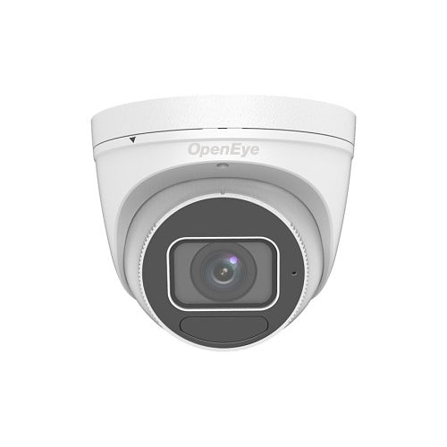 OpenEye OE-C3012T4-S 4MP Outdoor IP Turret Camera, 2.7-13.5mm Motorized Zoom Lens, White