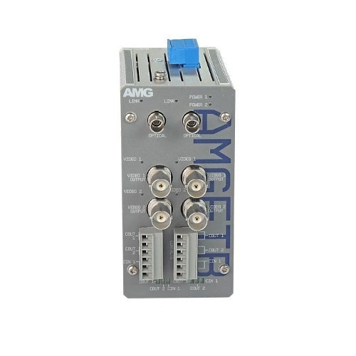 AMG Systems AMGFIB-2VR-3CC-S1B-D AMGFIB Series Dual 2-Channel CVI / TVI / AHD / CVBS Video Receiver, 3-Contact Closure, Singlemode 20Km, 1-Fiber per Channel, B-Side