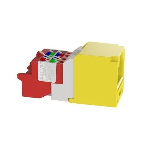 Panduit CJ5E88TYL Mini-Com Module Cat 5e UTP Keystone Jack, 8 Pos 8 Wire, Yellow